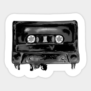 Black Cassette Sticker